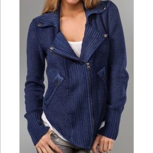 Dolce Vita Ruju Moto Motorcycle Jacket Sweater
